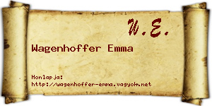 Wagenhoffer Emma névjegykártya