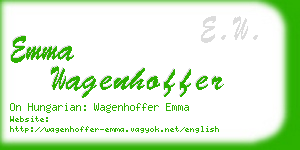 emma wagenhoffer business card